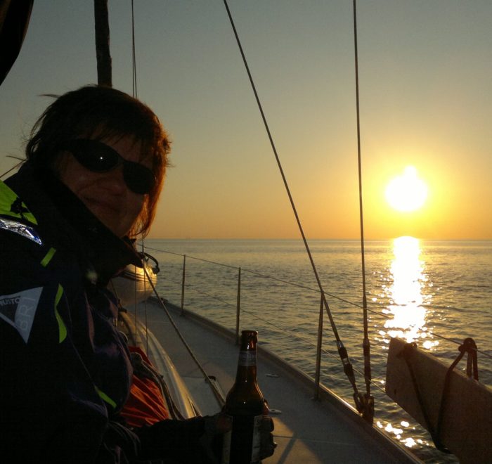 Sonnenuntergang. Segeltörn Ostsee 2020