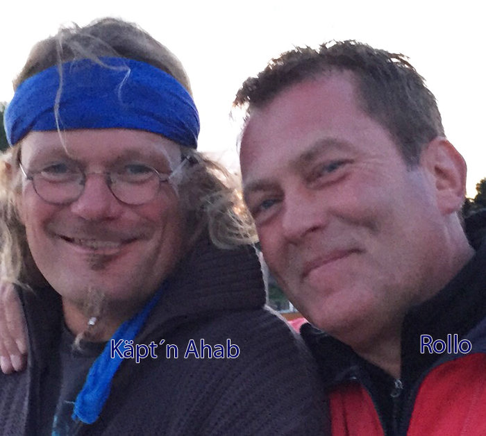 Zwei Skipper, Käpt´n Ahab und Rollo im Portrait. Sie segeln das November Race - Segeltörn im Herbst auf der Ostsee